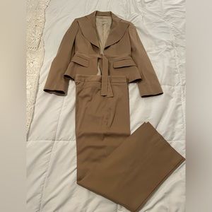 Burberry London Black 2/Piece Pants Suit/Blazer SZ 4 EU 38